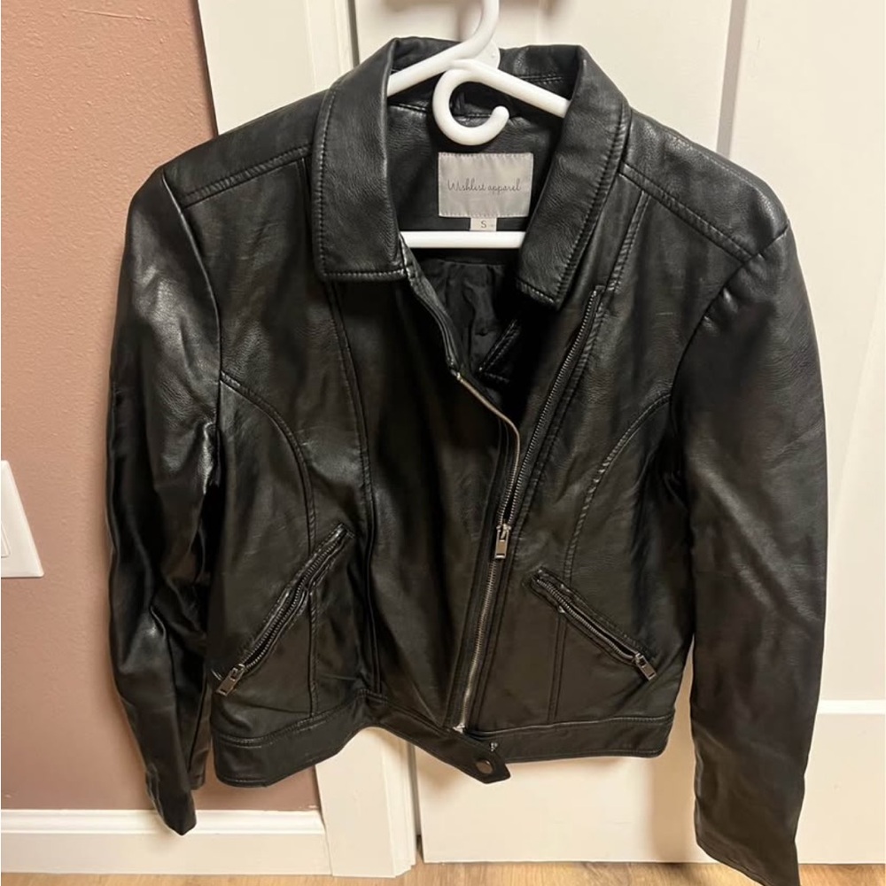 MOTO FAUX LEATHER JACKET